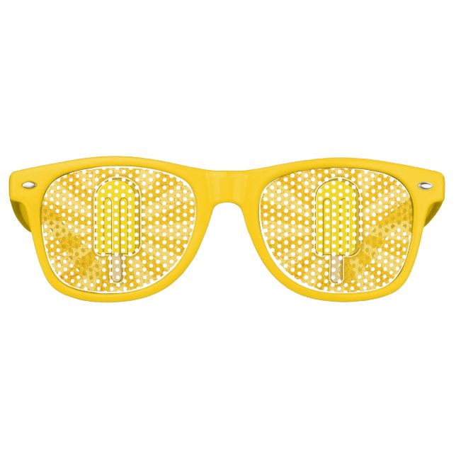 Lemon Ice Cream Stick Partybrille (Vorderseite)