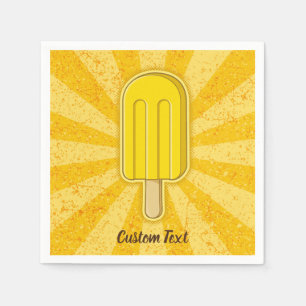 Lemon Ice Cream Stick Serviette