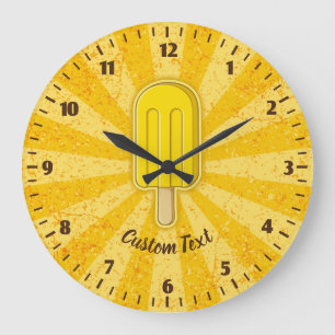 Lemon Ice Creme Stick Clock Große Wanduhr