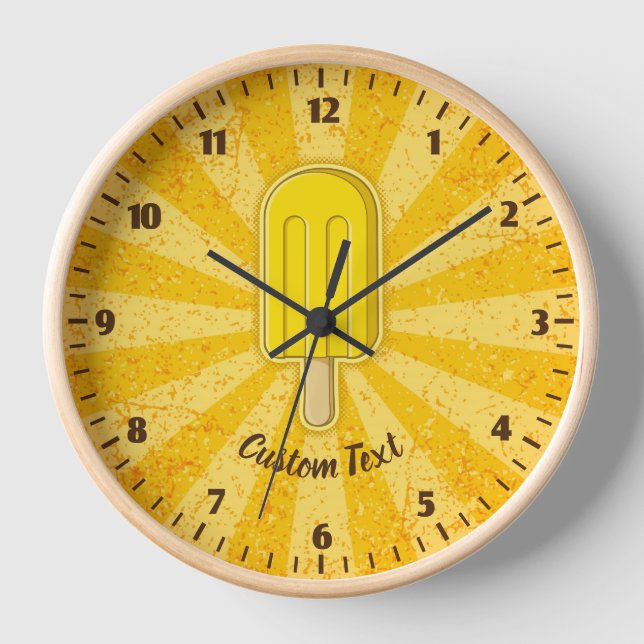 Lemon Ice Creme Stick Clock Uhr (Vorderseite)