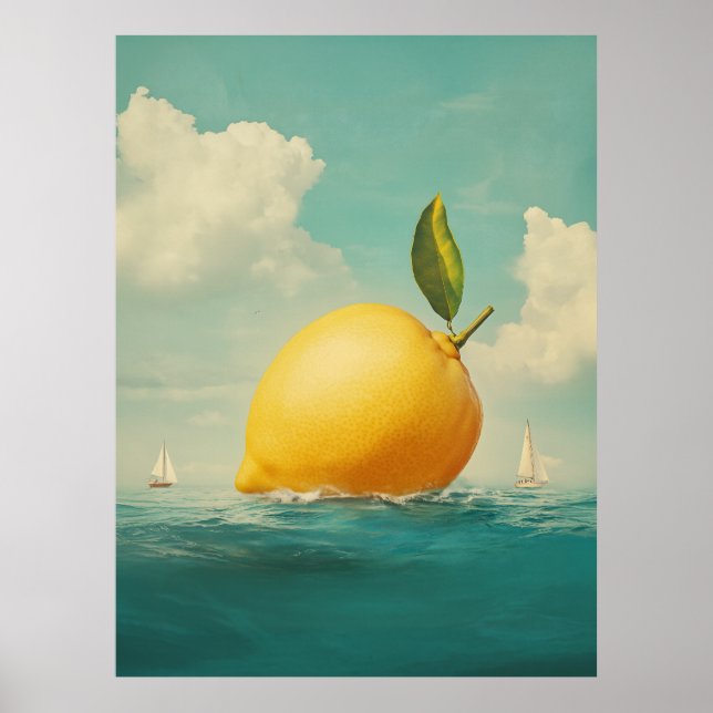 Lemon Island in Dreamy Waters Poster (Vorne)