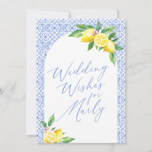 Lemon Italian Blue Tile Positano Wedding wünscht