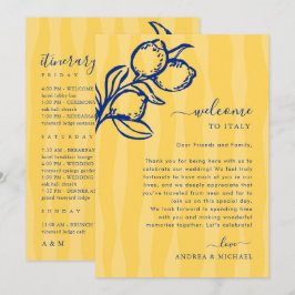 Lemon Italy Wedding Welcome Letter Itinerary Card Einladung
