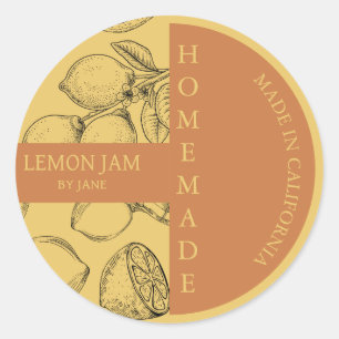Lemon Jam Modern Business Label Runder Aufkleber