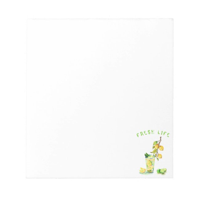 Lemon Juice Cool Drink Lemonade Notepad Notizblock (Vorderseite)
