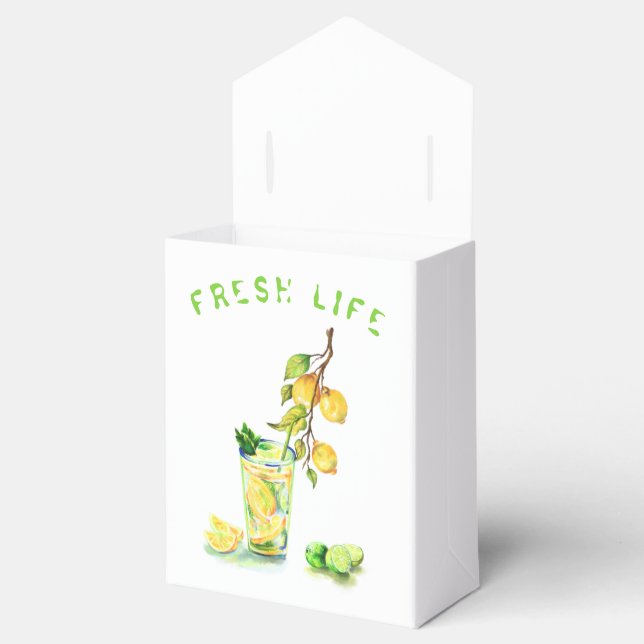 Lemon Juice Cool Drink Lemons Gastgeschenk Box Geschenkschachtel (Geöffnet)