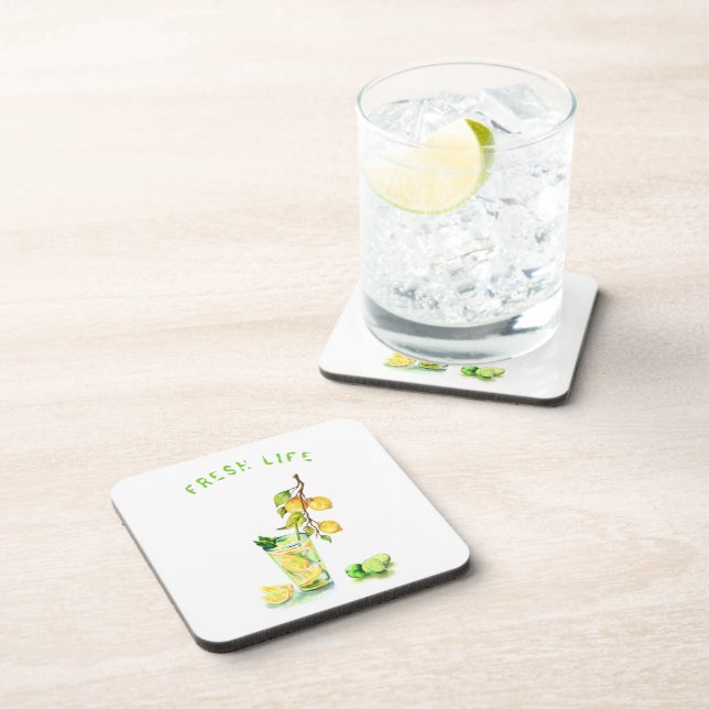 Lemon Juice Cool Drink Limonade Party Untersetzer (Rechte Seite)