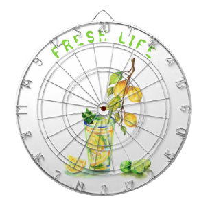 Lemon Juice Cool Drink Party Dart Board Dartscheibe