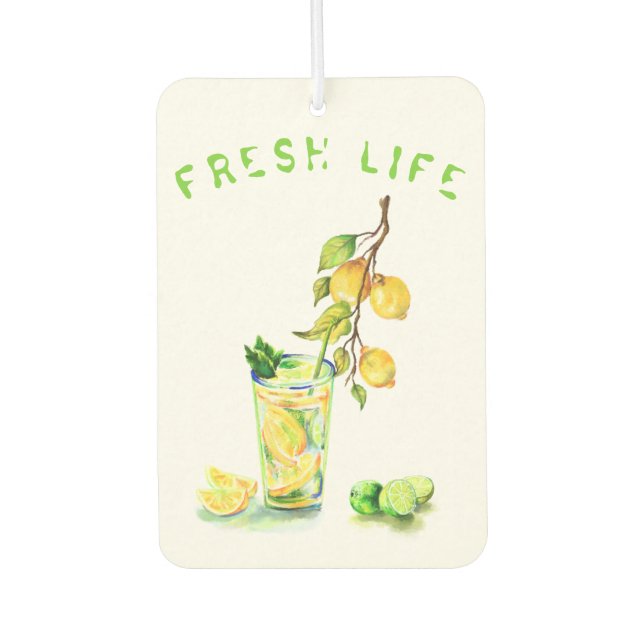 Lemon Juice Drink Lemons Air Freshener Autolufterfrischer (Vorderseite)