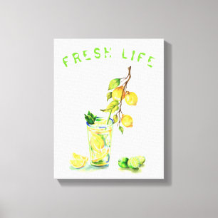 Lemon Juice Drinks Lemons Canvas Printwerbung Leinwanddruck