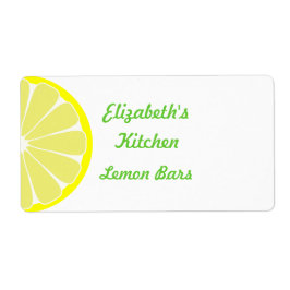 Lemon Kitchen Labels