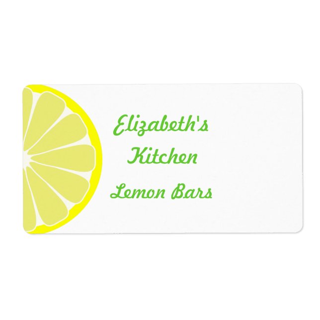 Lemon Kitchen Labels (Vorne)