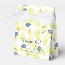 Lemon & Leaf Muster Kinderdusche Geschenkboxen