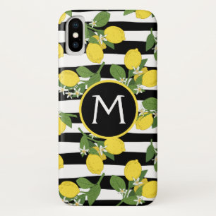 Lemon Lemons Gelbe schwarze Streifen Case-Mate iPhone Hülle