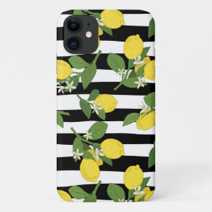 Lemon Lemons Gelbe schwarze Streifen Case-Mate iPhone Hülle