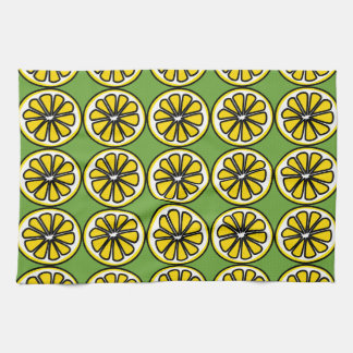 Lemon Lemons Slice Green Yellow Kitchen Dish Towel Küchentuch