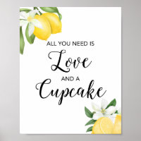 Lemon Liebe & a Cupcake Brautparty Zeichen