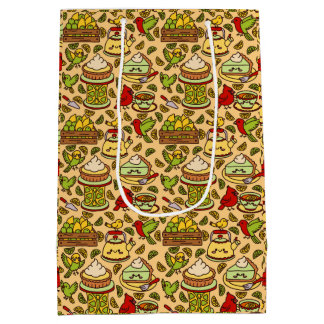 Lemon & Lime Twitter pattern Mittlere Geschenktüte