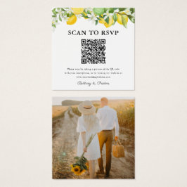 Lemon Limes QR Code Foto Wedding RSVP