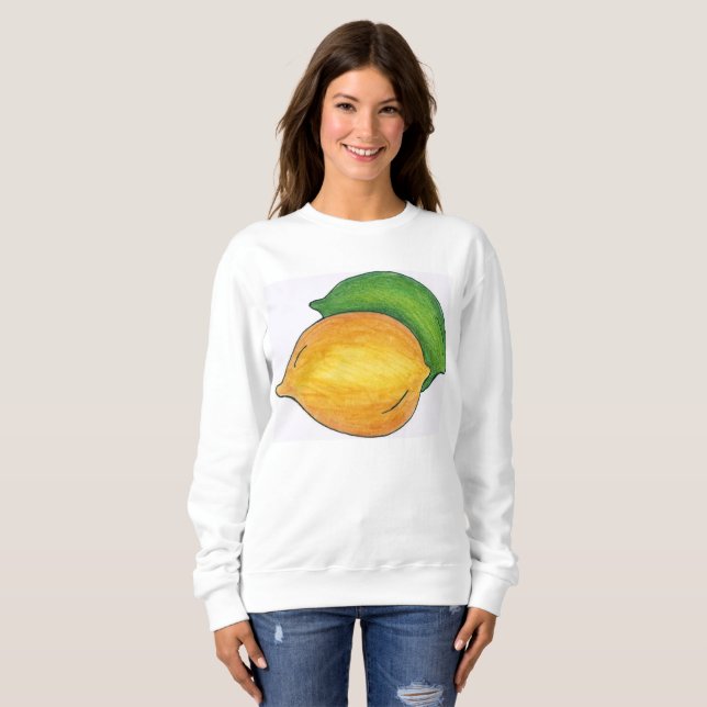 Lemon Limon Citrus Frucht Limes Limes Sweatshirt (Vorne ganz)