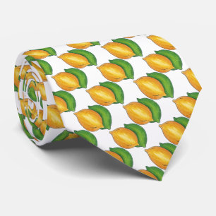 Lemon Limon Citrus Fruit Print Feinschmecker Krawa Krawatte
