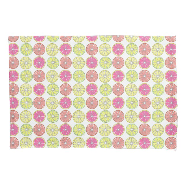 Lemon Limon Grapefruit Orange Citrus Fruchtscheibe Kissenbezug (Vorderseite)