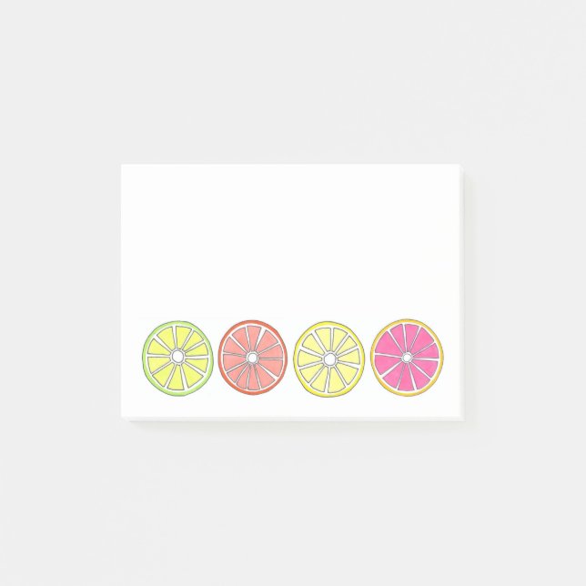 Lemon Limon Orange Grapefruit Citrus Fruit Post-it Klebezettel (Vorderseite)