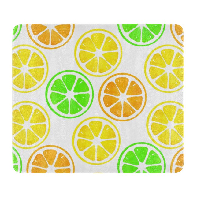 Lemon Limon Orange Slices Pattern Schneidebrett (Vorderseite)