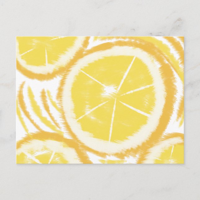 Lemon Limon Slice Abstrakte Gefärbte Krawatte Postkarte (Vorderseite)