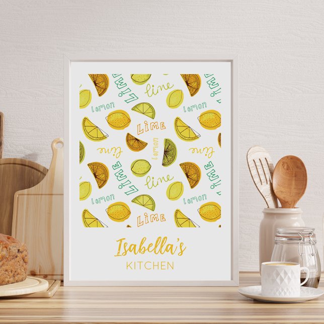 Lemon & Limon Zesty Fruchtmuster Poster (Von Creator hochgeladen)