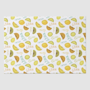 Lemon & Limon Zesty Fruchtmuster Seidenpapier