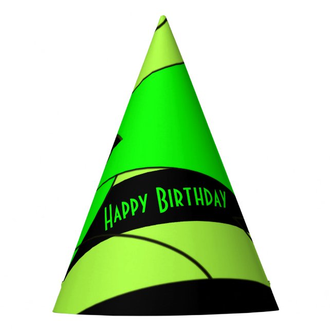 Lemon Limoner Abstrakter Jungle Geburtstag Partyhütchen (Vorderseite)