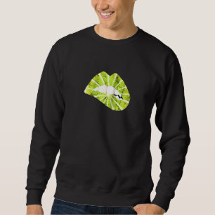 Lemon Lips Sour Limon Lipstick Lemonade Kissing Fr Sweatshirt