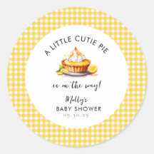 Lemon Little Süsse Pie Gingham Baby Shower