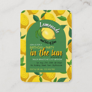 Lemon-Logo, Lemonade und viele Tipps für den Spaß Visitenkarte