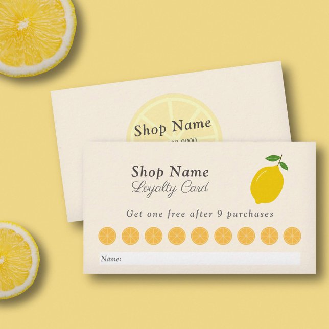 Lemon Loyalty Card Visitenkarte (Lemon Loyalty Card)