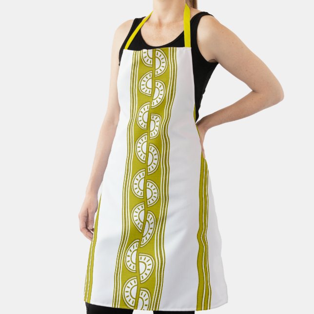 Lemon Luxury Jacquard Stripes Schürze (InSitu)