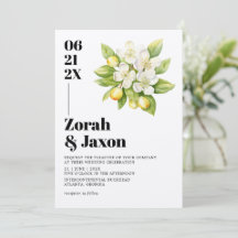 Lemon & Magnolia Floral Yellow Citrus Hochzeit
