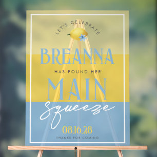 Lemon Main Squeeze 3 Shade Acrylic Begrüßungszeich Acrylschild