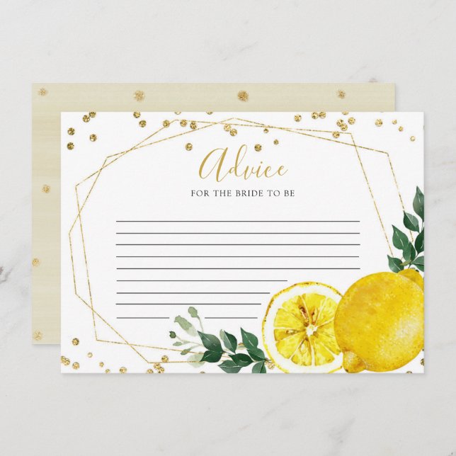 Lemon Main Squeeze Admin Card Hinweiskarte (Vorne/Hinten)