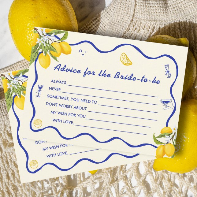 Lemon Main Squeeze Brautparty Admin Card Einladung (Von Creator hochgeladen)