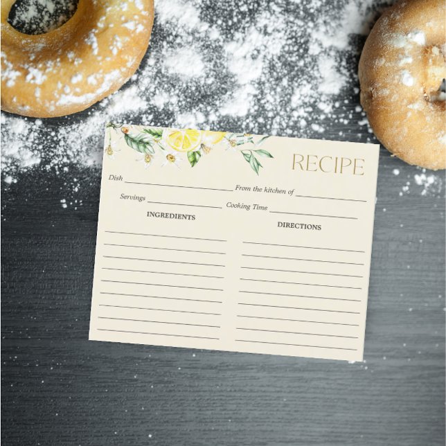 Lemon Main Squeeze Brautparty Rezept Card (Von Creator hochgeladen)