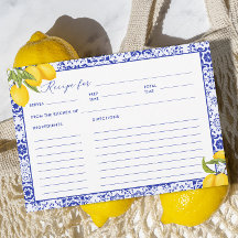 Lemon Main Squeeze Brautparty Rezept Card