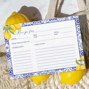Lemon Main Squeeze Brautparty Rezept Card Einladung