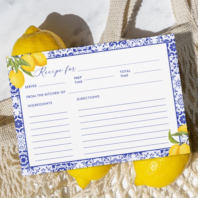 Lemon Main Squeeze Brautparty Rezept Card Einladung (Von Creator hochgeladen)
