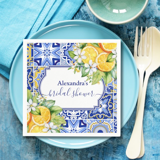 Lemon Main Squeeze Brautparty Serviette (Von Creator hochgeladen)