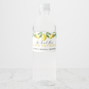 Lemon Main Squeeze Bridal Shower Wedding Favor Wasserflaschenetikett