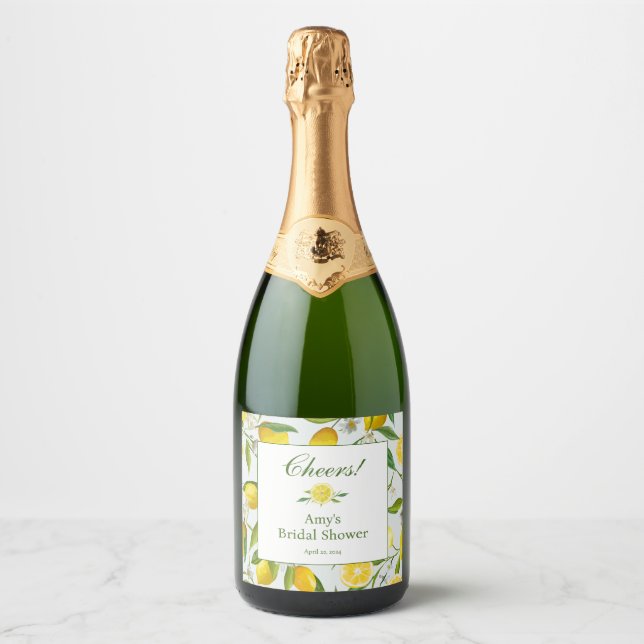Lemon Main Squeeze Champagner Flaschenetikett (Vorderseite)