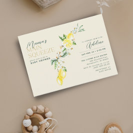 Lemon Mamas Hauptpresse blass gelbe Babydusche Einladung