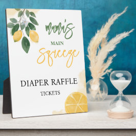 Lemon Mamas Squeeze Diaper Raffle Baby Dusche Fotoplatte